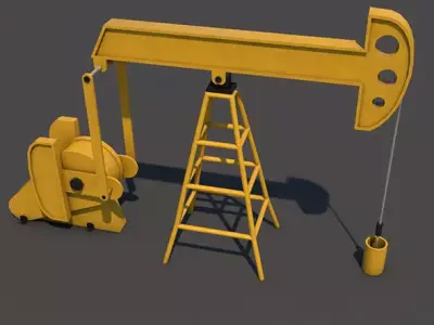 Oil Pumpjack 3D model buy