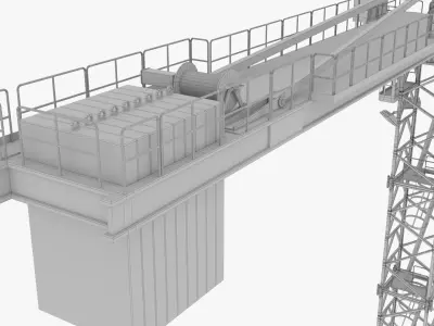 Tower Crane Low-poly 3D model get