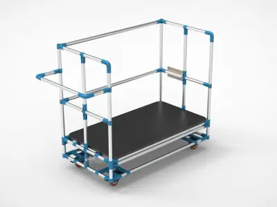 Hand Truck For Using Assembling  Factory Warehouses 3D model