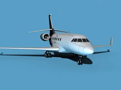 Dassault Falcon 2000 V14 3D model purchase