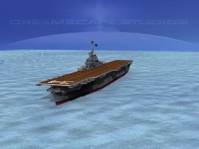 Ticonderoga Class Carrier CV-34 USS Oriskany 3D model