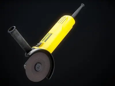 Angle Grinder Dewalt Gameready PBR Low-poly 3D model