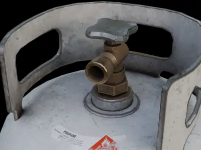 Propane Cylinder Low-poly 3D model