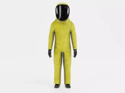 Protective Suit V5 - Weathered Hazmat Safety Coverall  3D model
