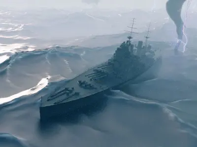 WarShip battleship 3D model