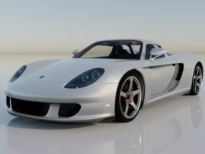 Porsche Carrera GT High Detail Game Ready Cinematic Low-poly 3D model