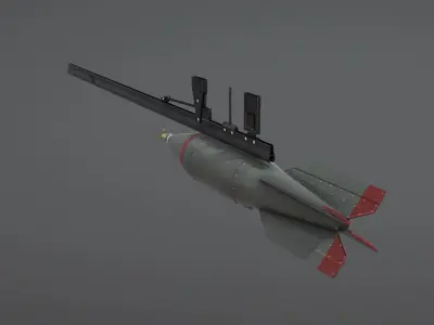 JP Rocket Type3 Mk28 Low-poly 3D model