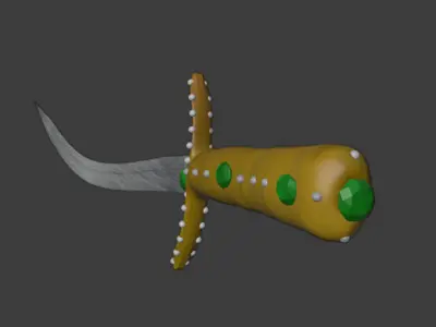 Sultans Sword Low-poly 3D model