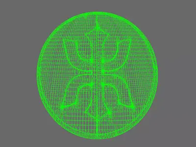 Red Ronin Chapter V10R Shoulder Circle Symbols 3D print model