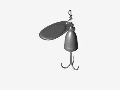 Spinner hook Free 3D model