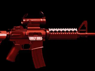 M4 rifle Free low-poly 3D model
