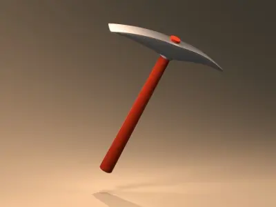 Pick axe 3D model Low-poly 3D model