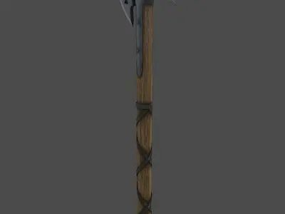 Knight axe Low-poly 3D model
