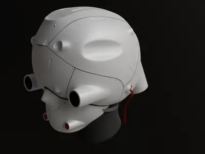 Sci-Fi helmet Free 3D model