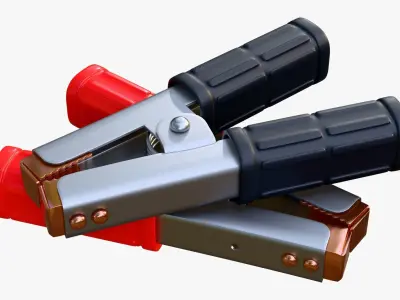 Battery Terminal Clamp with Insulated Handles M1 3D model