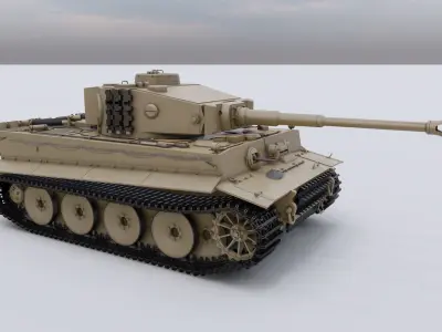Tiger I Tank 3D model buy