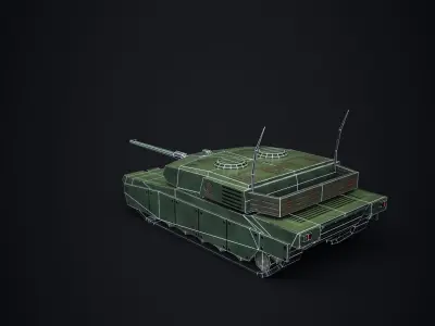 3D Altay Tank Free low-poly 3D model