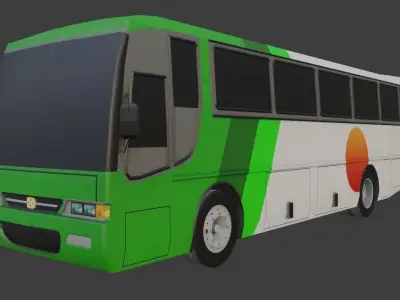 Busscar El Buss 320 Low-poly 3D model