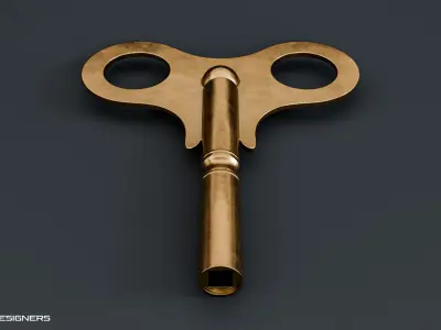 Wind Up Key 3D model