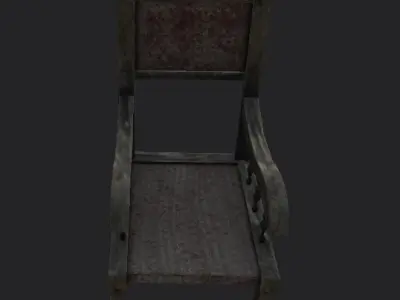 Chair for a horror game low-poly Low-poly 3D model