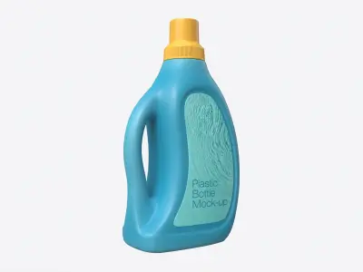 Plastic Bottle with Handle Mockup 01 3D model