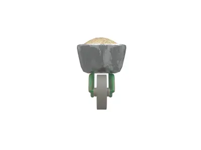 Cartoon Wheelbarrow v3 002 Low-poly 3D model