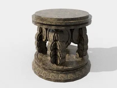 pedestal statue base original art design 3D model