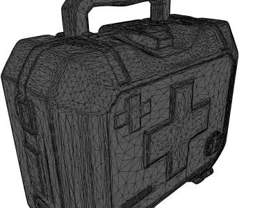 Futuristic Med Kit Dented 3D Model 3D model
