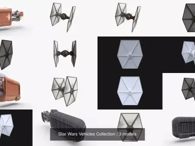 Star Wars Vehicles Collection 3D Model Pack