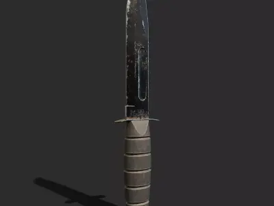 Ka-Bar Combat Knife Free low-poly 3D model