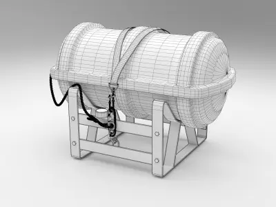 Liferaft with Stand 3D model