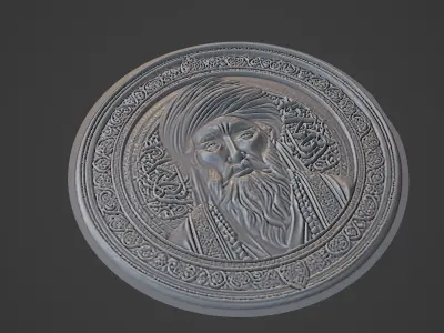 Khalid ibn al-Walid Medallion 3D print model purchase