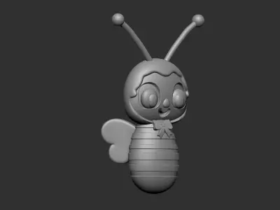 bee keychain model 3D print model