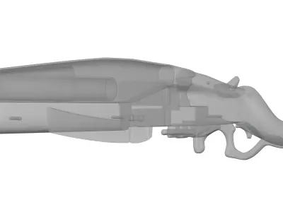 Fantasy Hand cannon Low-poly 3D model