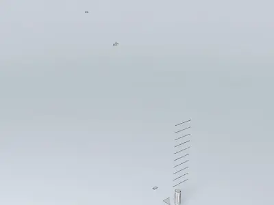 Propulsion kite flying in air Free 3D model