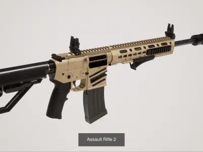 Assault Rifle Collection 3D Model Pack