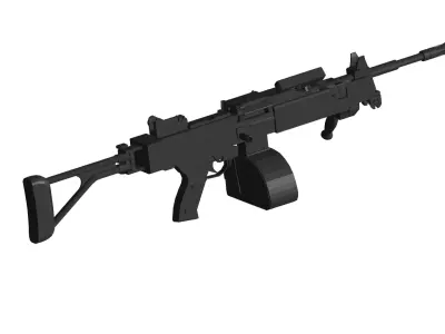IWI Negev light machine gun 3D model purchase