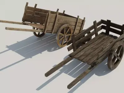 Medieval cart 3D models 3D Model Pack