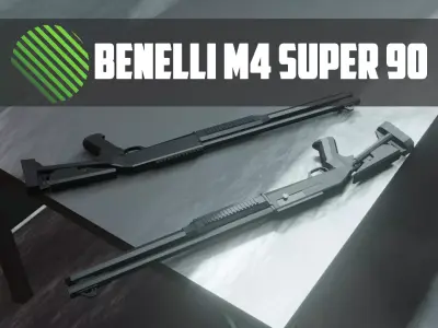 benelli m4 super 90 Low-poly 3D model