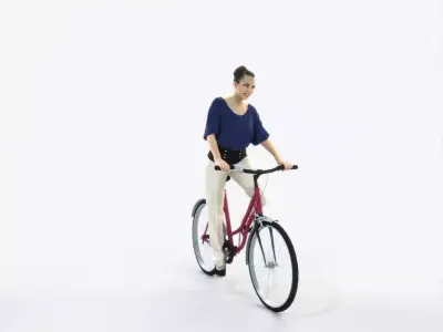 Dream 01E bicycle bike Elegant Pants Woman Low-poly 3D model