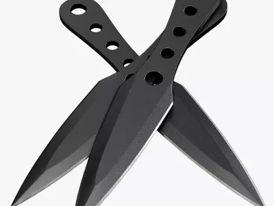 Throwing knife Low-poly 3D model order