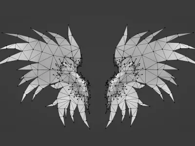 Gold Wing Free low-poly 3D model