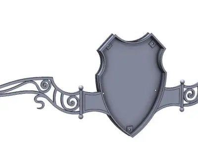 Shield display herald 3D model