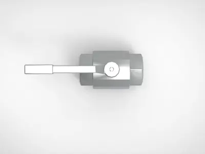  Ball valve 11b27p DN 25 3D model