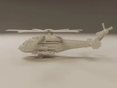 combat helicopter 3D print model