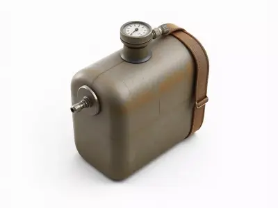Vintage Military Pressure Tank Canister Low-poly 3D model