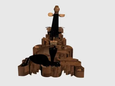 violine art 3D model