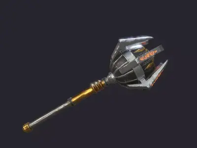 Fantasy Stylish Weapon- Mace of Ornament Low-poly 3D model