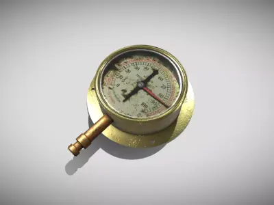 Steampunk Gauge 3D model