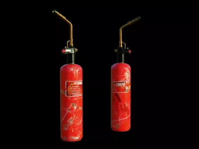 propane torch Low-poly 3D model